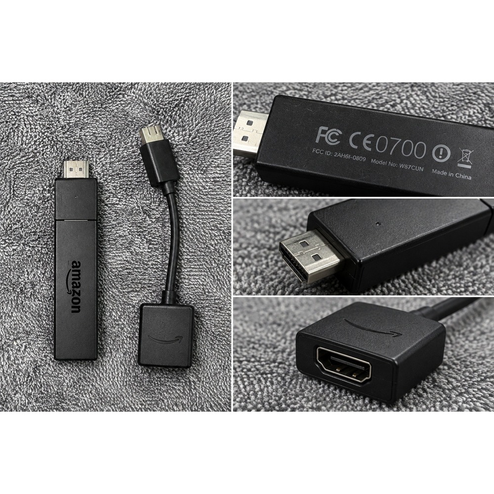 Amazon Fire TV Stick Streaming Media Player W87CUN Black with HDMI Extender
